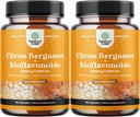 シトラスBergamotサプリメントとCitrus Bioflavonoids - シトラスBergamotエキス1000mgルーチンと免疫&心臓健康サポートのためのヘスペリジン(2ヶ月)