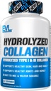 Evlution Nutrition Hydrolyzed Collagen - 1400mg Hydrolyzed Type I&III Collagen - ジョイント+骨サポート - 皮膚+髪+ネイルサプリメント - Keto + Paleo - 30サービング