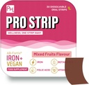 PROSTRIP® Iron+ AB-Fortis® 14mg ビタミンC、B1、B2、B6、葉酸、ビートルート、ほうれん草およびタルトチェリー - 30オーラルビーガンストリップ - 給水なし - 有利なヘルスケアによる高吸収