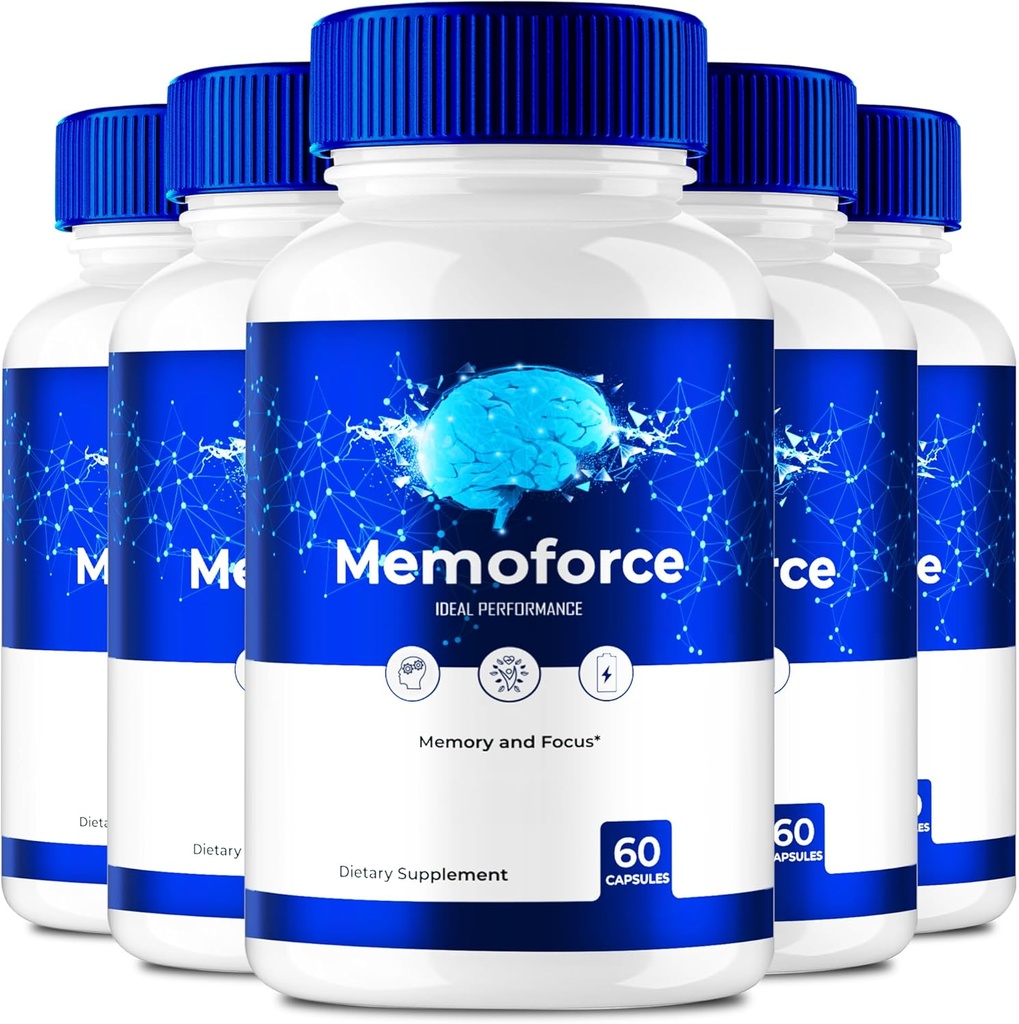 Memoforce Brain、Memoforce Pills、Memoforceのレビュー、Memoforce Supplement、Memoforce Capsules Advanced Formula for Memory & Focus - Max Strengt - Brain Health Support (5パック)