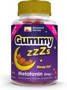 Gummy ZZZs Melatonin - 睡眠グミー5mg - イチゴの味 - 90カウント - ビーガンフレンドリー、ゼラチンとグルテンフリー - ハラールとコーシャ認定 - 男性と女性のためのナイトタイムグミー