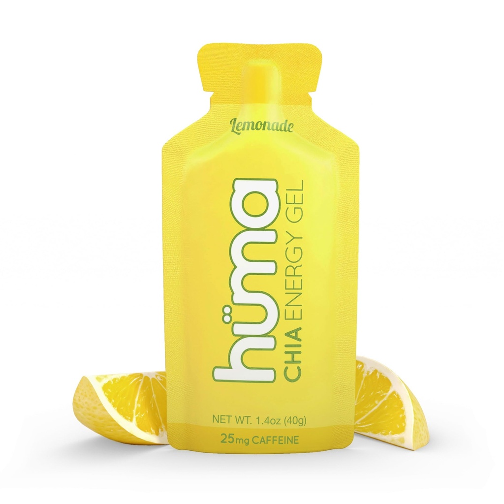 Huma Chiaのエネルギー ゲル、Lemonade、12のゲル、25mgカフェイン-持久力の練習のためのプレミア スポーツの栄養