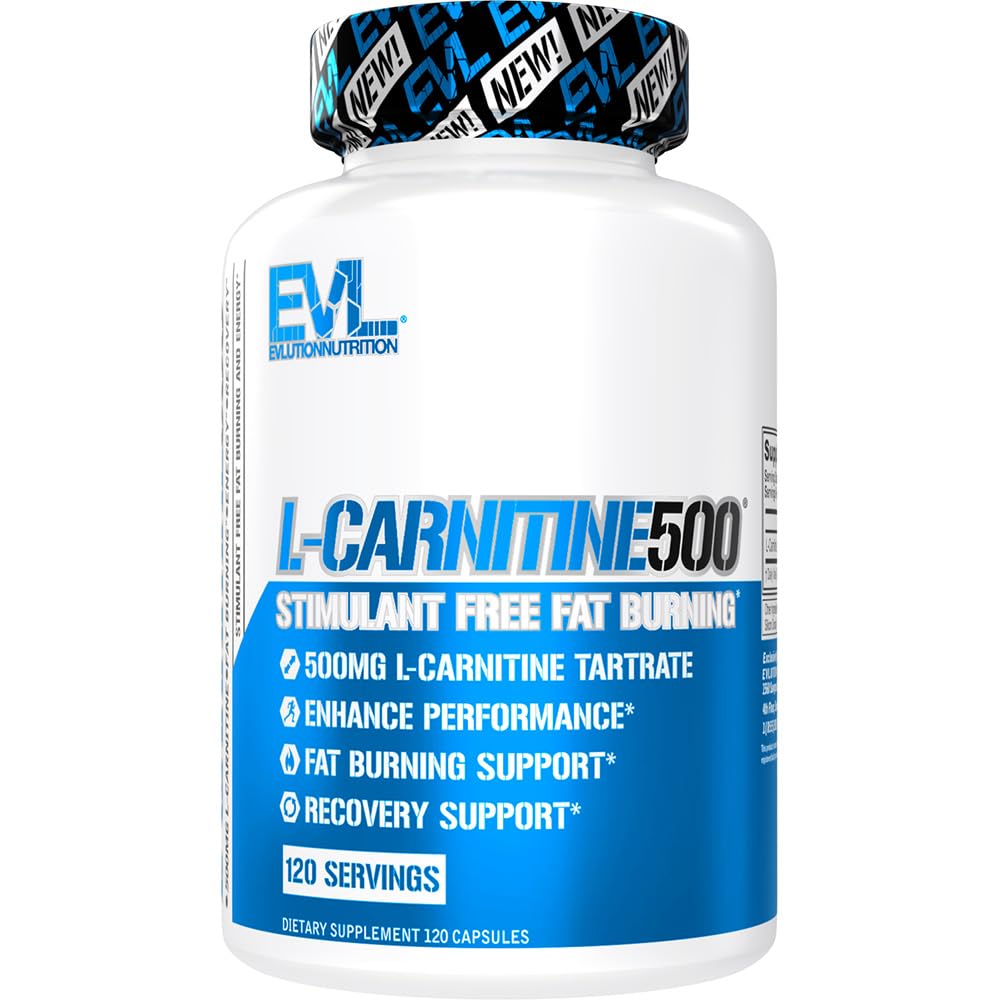 重量損失サポートのためのEVL L-カルニチンサプリメント - セルラーエネルギー焦点耐久性と脂肪燃焼サポートのためのLカルニチンタル酸塩 - 脂肪代謝のための興奮剤無料アミノ酸(120のサービング)