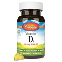 カールソン - ビタミンD3、4000 IU (100 mcg)、ビタミンDサプリメント、骨&免疫健康、コレステロールサプリメント、グルテンフリービタミンDカプセル、120 Softgels