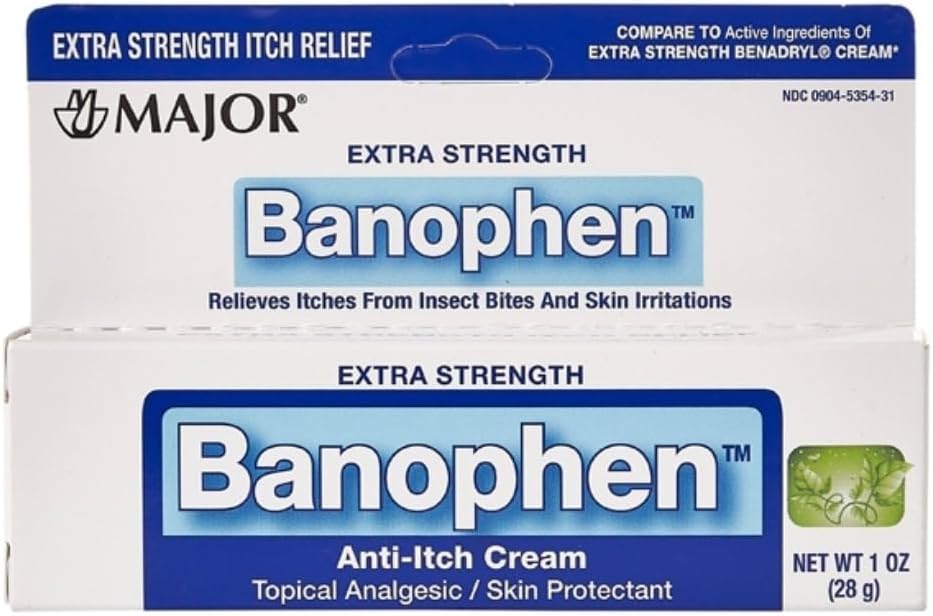 MAJORの余分強さのBanophen -反エッチングのクリーム- Topicalの鎮痛剤の皮のProtecant -助けは昆虫のビットおよび皮のIrritations - 1のOzからかみを取り除きます。(1のパック)