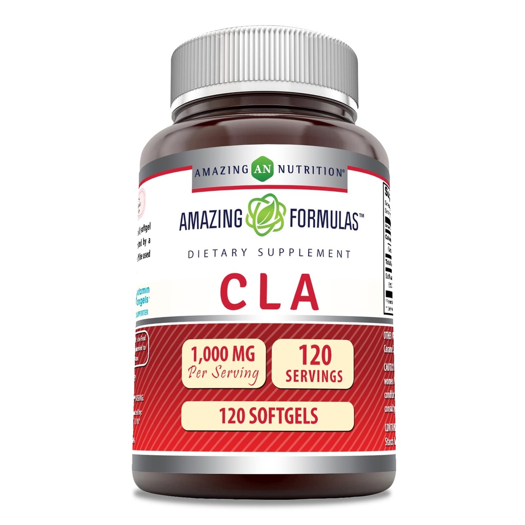 アメージングフォーミュラ CLA アミノ酸サプリメント | 1000 Mg / サービング | Softgels | Non-GMO | Gluten-Free | 米国製(1パック、240 カウント)