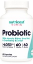 女性のためのNutricost Probiotic 60 Billion CFU、60カプセル、Acacia繊維、Uva Ursi、及びCranberryのエキス-非GMO及びグルテンフリー