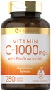 カルライルビタミンC 1000mg | ローズヒップとシトラスバイオフラボノイドで | 250カプレット | ベジタリアン・非GMO・グルテンフリー対応サプリメント