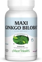 Maxi Health Ginkgo Biloba - 脳と循環式 - 90カプセル - Kosher(QGB)