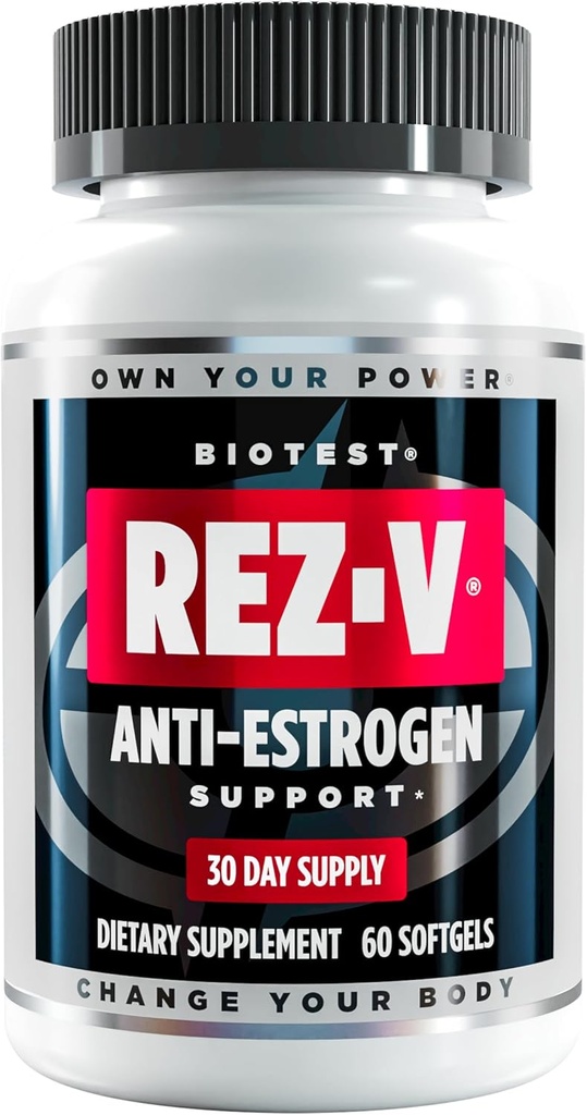 抗エストロゲンサポートのためのBiotest Rez-V - 高吸収性 Resveratrol + 細胞の健康 - 60 Softgels