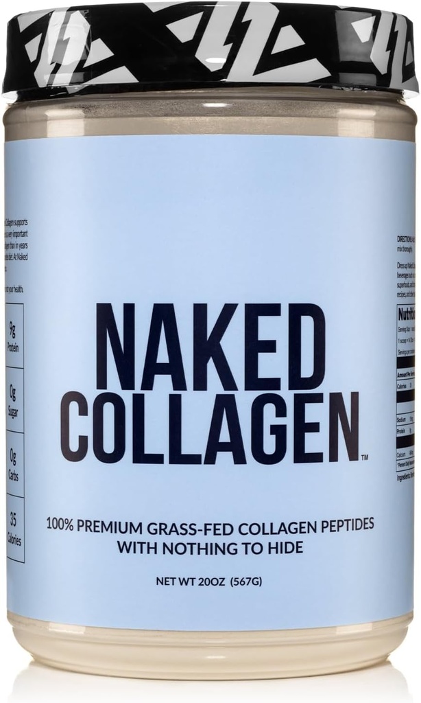 Naked Collagenのペプチッド蛋白質の粉、60のサービング、Pathure-Raised、Unflavored草-Fedの加水分解されたコラーゲンの補足、Paleoの友好的、非GMO、Keto、グルテンフリー、20oz