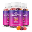 BeLive Probiotic Gummies - 消化の健康のための5億CFUとプロバイオティクス, 男性, 女性 & 免疫サポートのための子供プロバイオティックサプリメント, 砂糖無料 & ビーガン – ブルーベリー, イチゴ & オレンジ | 3-パック