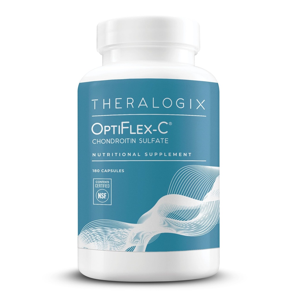 Theralogix OptiFlex-Cコンドロイチン硫酸 - 90日供給 - コンドロイチンカプセル - 健康な関節機能とモビリティをサポート - 女性と男性のための共同サポートサプリメント - NSF認定 - 180カプセル