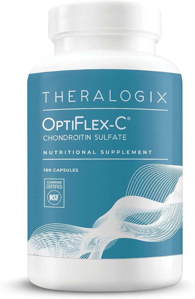 Theralogix OptiFlex-Cコンドロイチン硫酸 - 90日供給 - コンドロイチンカプセル - 健康な関節機能とモビリティをサポート - 女性と男性のための共同サポートサプリメント - NSF認定 - 180カプセル