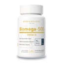 バイオ医薬品研究バイオメガ500オメガ3魚油サプリメント、EPA / DHA、オメガ3脂肪酸、免疫および心血管90ソフトゲルカプセルをサポート
