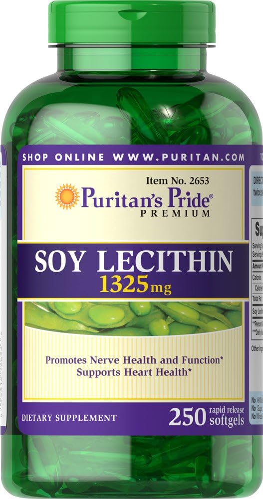 Puritan's Pride Soy Lecithin 1325 mg, ハートサポート, 250 カウント, Naturulse Ad 410