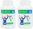SuperV (2 Pack) Best Process AlkaIine — Energizing & Detoxifying Multivitamin — Vitamins & Minerals with Digestive Enzymes, Superfoods and Herbs