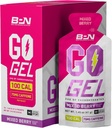 BARE PERFORMANCE NUTRITION, BPN Go Gel Endurance, 24g 炭水化物 & 100 カロリーパックあたり, ビーガン + グルテンフリーランニングゲル, 10 シングルサービングパック, カフェインミックスベリー
