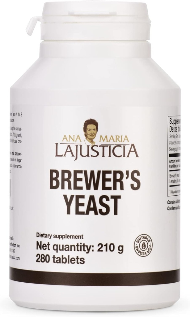 Ana Maria Lajusticia-BREWER'S Yeast - ビタミン、心臓の健康と健康的な消化 - 70 日の治療パック . 砂糖無料 & ビーガンフレンドリー.