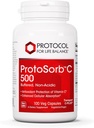 プロトコルProtosorb C 500 - 高吸収性ビタミンC - 免疫システム&骨の健康サプリメント* - アルファリポ酸 - 緩衝、非晶ビタミンC - 100ベジキャップ