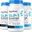 (3パック)GlucoBoostカプセル、公式GlucoBoost GLP-1ブースター、安定した健康的なレベルを維持するためのすべての自然式、プレミアム血液サポートビタミン、Glucoブーストレビュー(180カプセル)