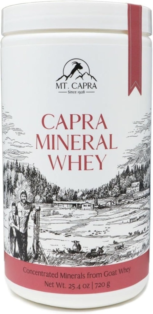 Mt. Capra Mineral Whey | 全食品・バイオ・アベイラブル・ミネラル・電解質パウダーサプリメント ゴット・ミルク・ウィー 豊富なカリウム・アルカライズ | 28 サービング - 25.4 oz