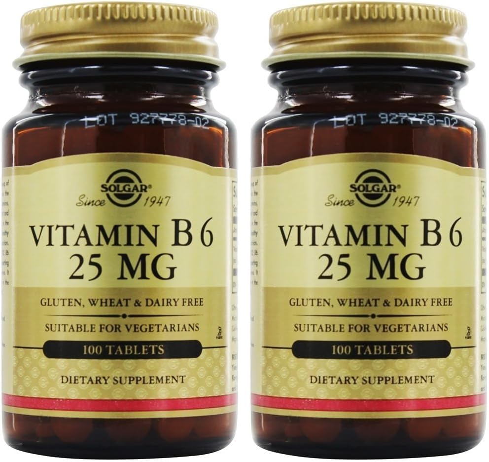 SOLGARビタミンB6 25 Mg、100錠、100カウント(24パック)