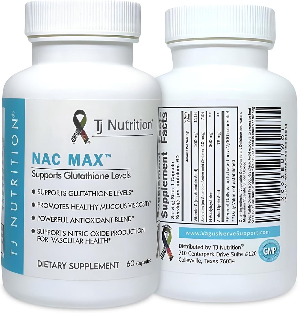 NAC MAXTM - 究極のN-アセチルシステインブレンド - 免疫システムをサポート - 呼吸器の健康 - 肝臓の健康 - NAC単独でより良い