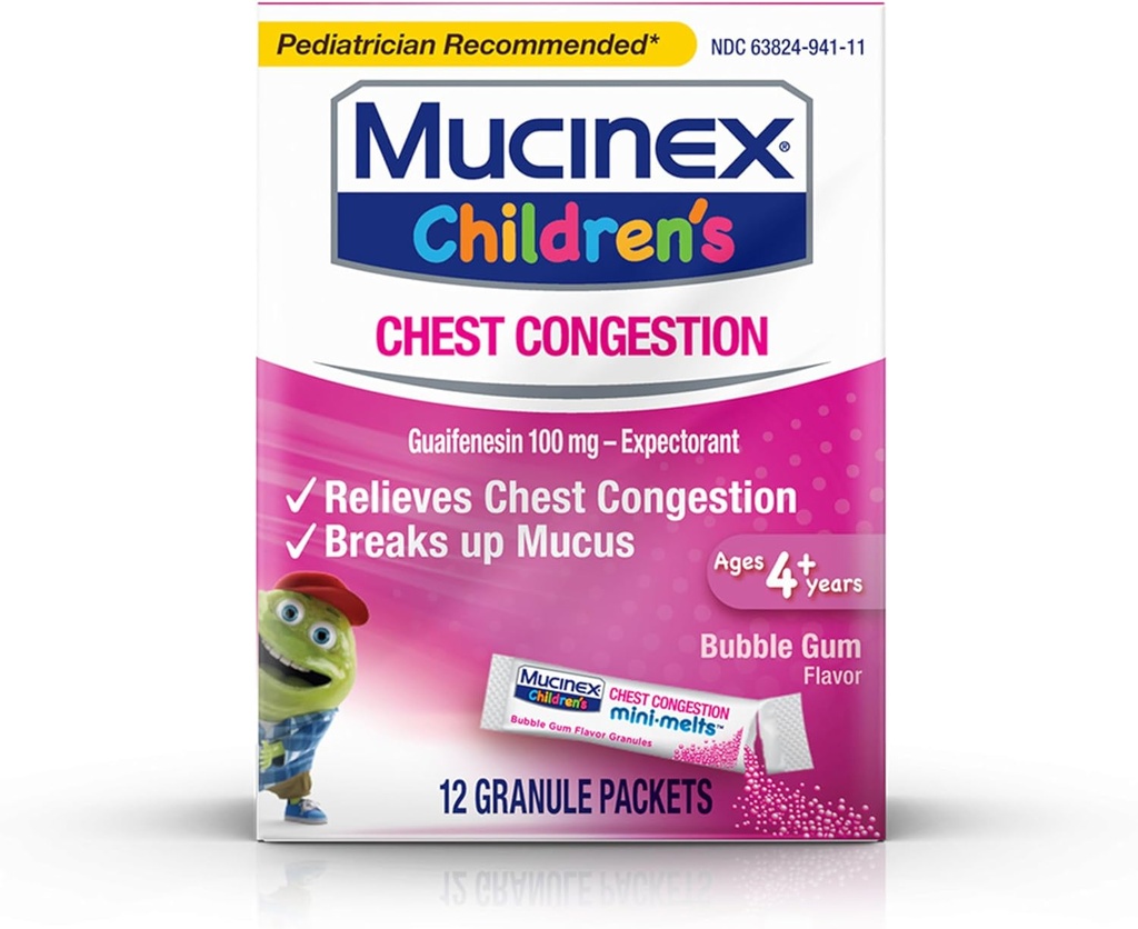 胸の混雑、Mumcinexの子供の小型溶解、箱の混雑、泡Gum、12ct