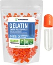 XPRS Nutra Size 3 Empty Capsules - 100 Count Empty Gelatin Capsules - Pills DIY Capsule Filling - Pure Bovine Pill Gel Caps Fillable for Do-It-Yourself Vitamins and Supplements (Orange/Clear)