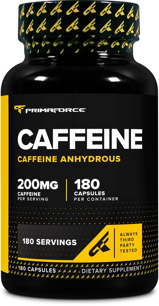 Primaforceのカフェインの丸薬200mg、180のカプセル