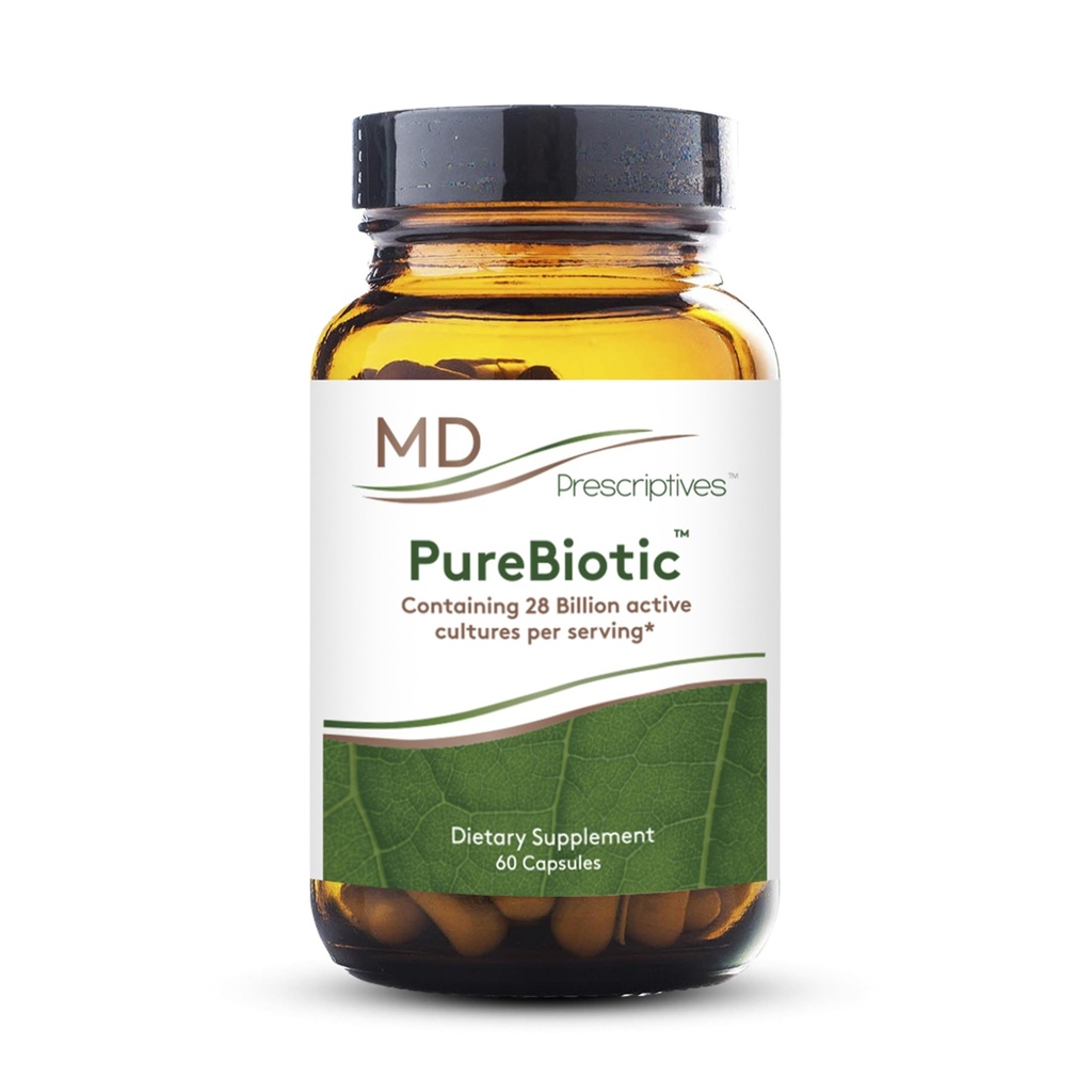 MD Prescriptives - ピュアバイオティック - 消化および腸の健康のためのプロバイオティックサプリメント - 60カプセル