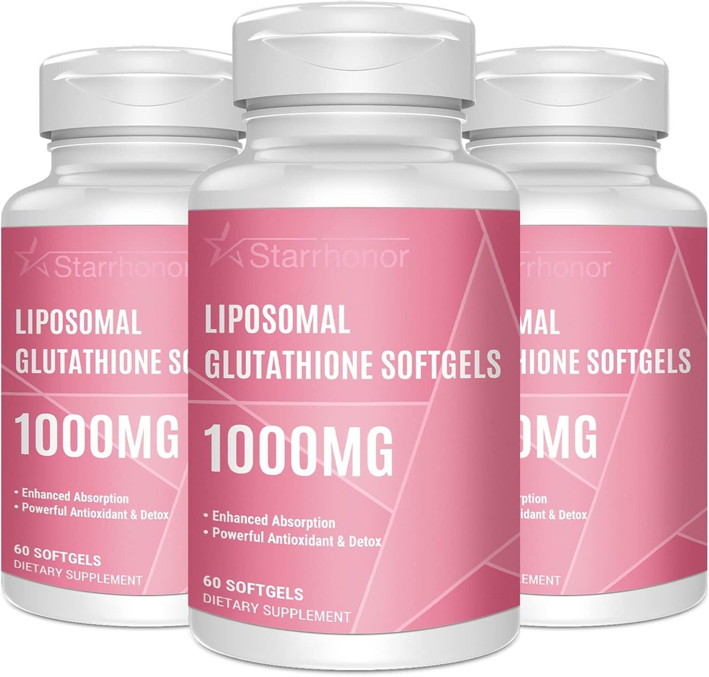 LiposomalのグルタチオンのSoftgels 1500MGのビタミンCの減らされたグルタチオンの補足、よりよい吸収、健康な老化、デトックス、免疫の健康、180のSoftgelsのための非GMOの強力な酸化防止剤