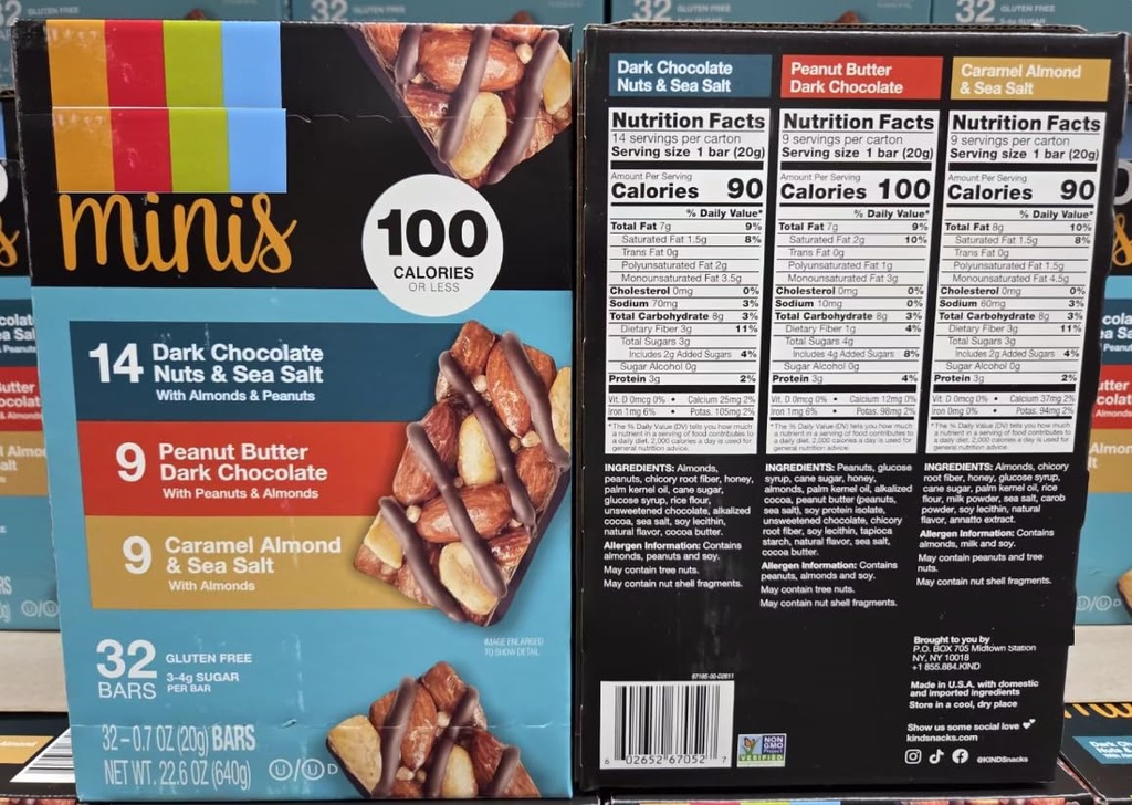 種類の小型のバラエティ パック32棒22.4oz 640g箱