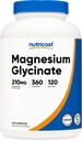 NutricostのマグネシウムのGlycinateのカプセル(360のカプセル、サービングごとの210のmg) - マグネシウムのGlycinateの補足