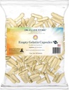 クラークストア 空のゼラチンカプセルサイズ00 - 1カップ(約120カプセル)、DIYサプリメント、ベジタリアンフレンドリー、ハラール&コーシャ認定、BSEフリーに最適