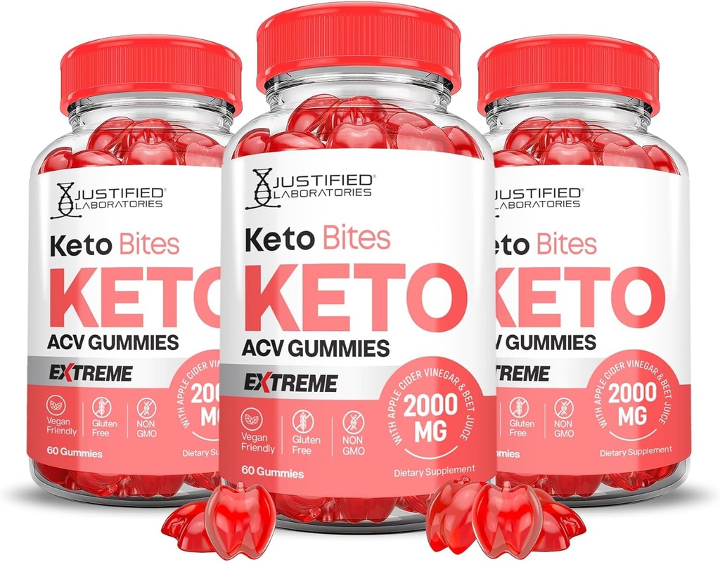 正当な実験室(3パックKetoビットKeto ACVグミーエクストリーム2000MG KetoビットKetoビットKetoグミーApple Cider VinegarとPomegranateビートジュースパウダーB12ビーガン非GMO 180グミ