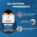 男性のためのVITASEI Testronixパフォーマンスサプリメント - 男性の健康のためのエネルギーと筋肉のサプリメント - 60カプセル(パッケージ2)