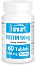 Supersmart - 1日あたりのFisetin 500mg(イージーツーテイク) - 98%の純粋なFisetinの補足 - 非常にBioavailableのポリフェノール-強力なSenolyticのアクティベーター 非GMO及びグルテンフリー- 60のタブレット