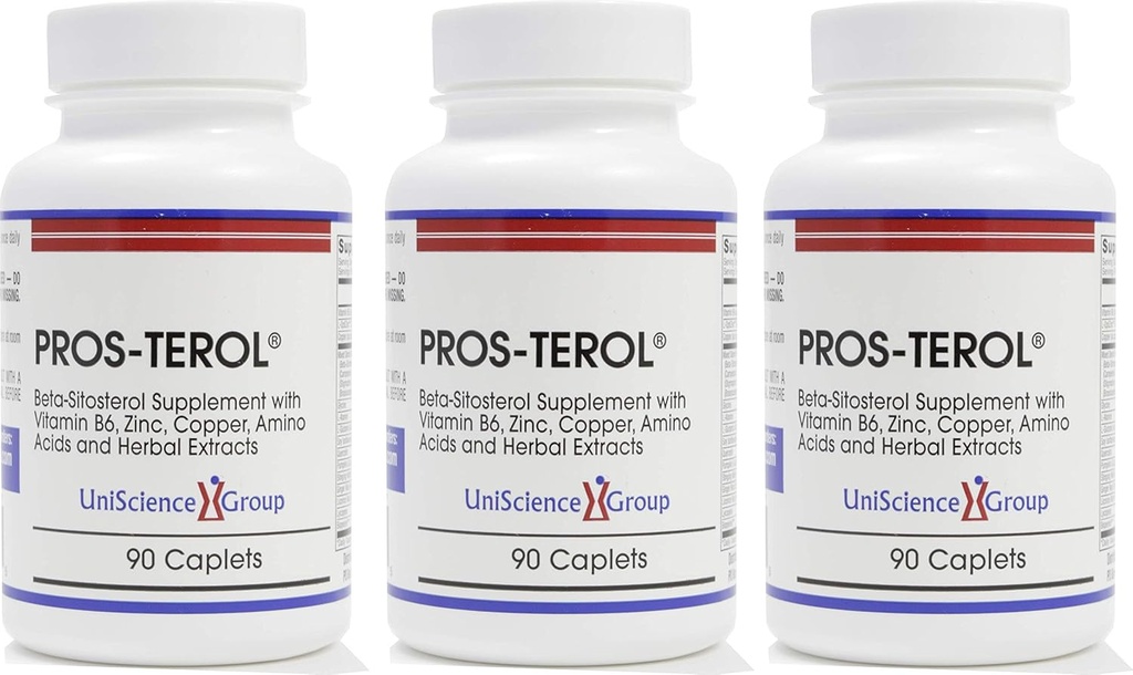 Pros-TEROL (3 ボトルキット), パンプキン種子と 900 mg 植物ステロールと前立腺の救済, イラクサの根, 黄疸根エキス 90 カプレット