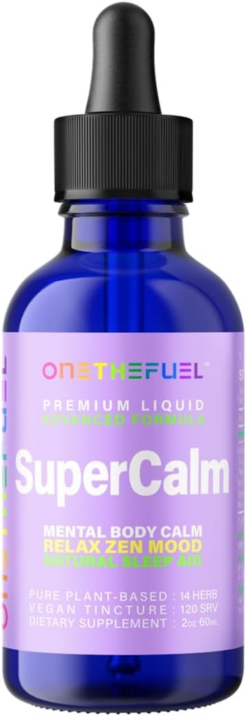 スーパーカーム 2oz. 植物ベースの精神的な健康の神経の Calming ボディ 神経は 100% の自然なマグネシウムの補足の純粋なビーガン 14in-1 の草の Chamomile + チンキの液体を緩めます