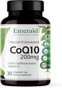 EMERALD LABS CoQ10 200mg - 天然ビタミンEの優れたウェルネスサプリメント - 抗酸化剤、循環、エネルギーと心臓の健康をサポート - 30カプセル(30日の供給)