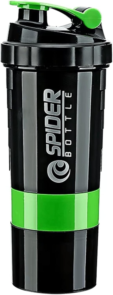 5 で 1 の蛋白質のシェーカーのびん-蛋白質のシェークのための専門のシリーズ シェーカーのびんおよびプレワークアウトの体育館のびん、粉の貯蔵を使って、丸い皿、混合の球、シェイクス カップ(緑)