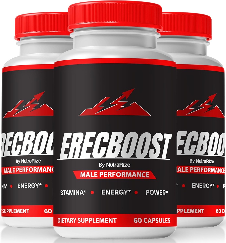 NutraRize(ErecBoostカプセル3個パック、ErecBoostエネルギー&ウェルビーイング、Pastiillas Fenugreek Pills(180カプセル))