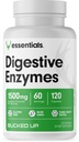 吸血性酵素(1500mg)、エッセンシャル(60サービング、120カプセル)