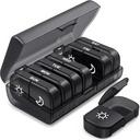AUVON XLウィークリーピルオーガナイザー2日、Pill Box 7 Day with One-Side Large Openings for Easy to use、Black Privacy Protection AM PM Pill Case for Medication、ビタミン、魚油、サプリメント