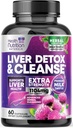 Gentle Liver Cleanse Detox&Repair Formula - Silymarinミルクアワーズ、Dandelion Root、Artichoke Extract、Turmeric、Choline、およびBetroot - 60ベジギーカプセル