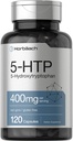 ホルバハチ5HTP 400mgカプセル | 120カウント | エクストラ強度サプリメント | 非GMO、グルテンフリー | 5 Hydroxytryptophan