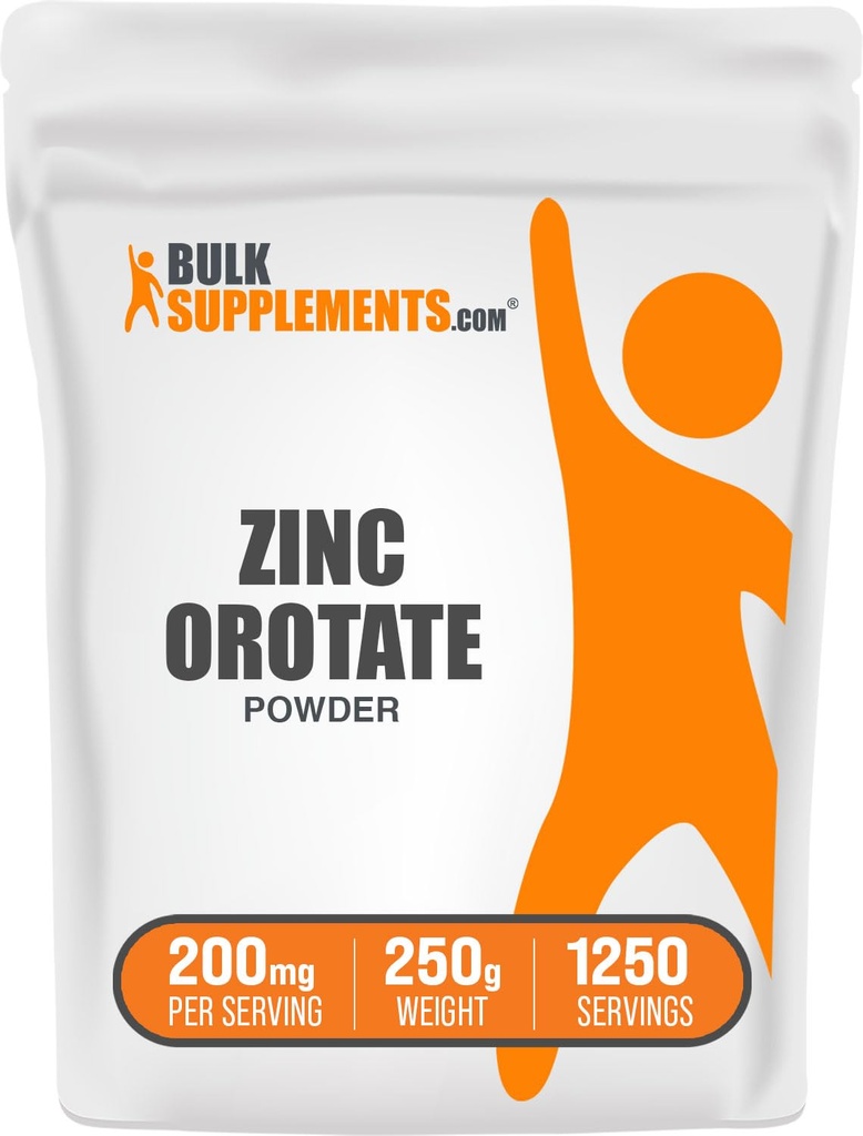 BulkSupplements.com亜鉛オロットパウダー - 亜鉛ミネラルサプリメント、免疫サポート - グルテンフリー、250g(8.8オンス)(パッケージ1)