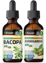 BIO KRAUTER Bacopa Tincture 2 Fl. Oz. & Ashwagandha Tincture 2 Fl. Oz.